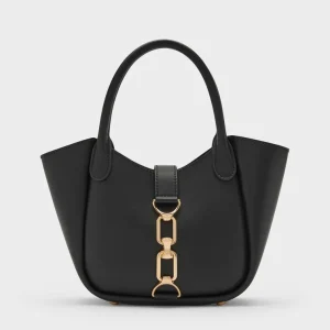 Túi tote Agatha Chain-Accent Da Nappa Size 26
