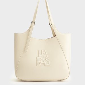 Túi Tote Dập Nổi Camel Da Simili Size 33