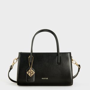 Túi Xách Tay Phủ Màu Tag Vuông Da PU Size 21