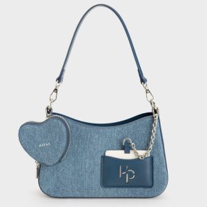 Túi Đeo Vai Hobo Đáy Vuông Love Charm Da Nappa Size 23